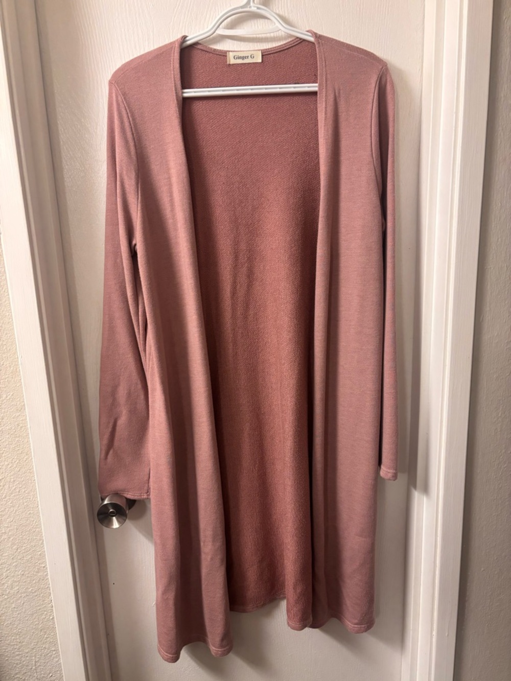 Ginger G Rosewood Knit Open Cardigan
